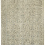 Hand-knotted persian vintage 1970s 291 cm x 374 cm beige wool carpet