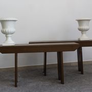 Pair of Capuani Este Vases in white lacquered ceramic, Italy '900