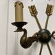 Double fire wall sconces in Empire style