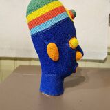 African beaded head