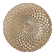 Round apricot-colored ceiling light, molded glass diamond tips ⌀ 20 cm