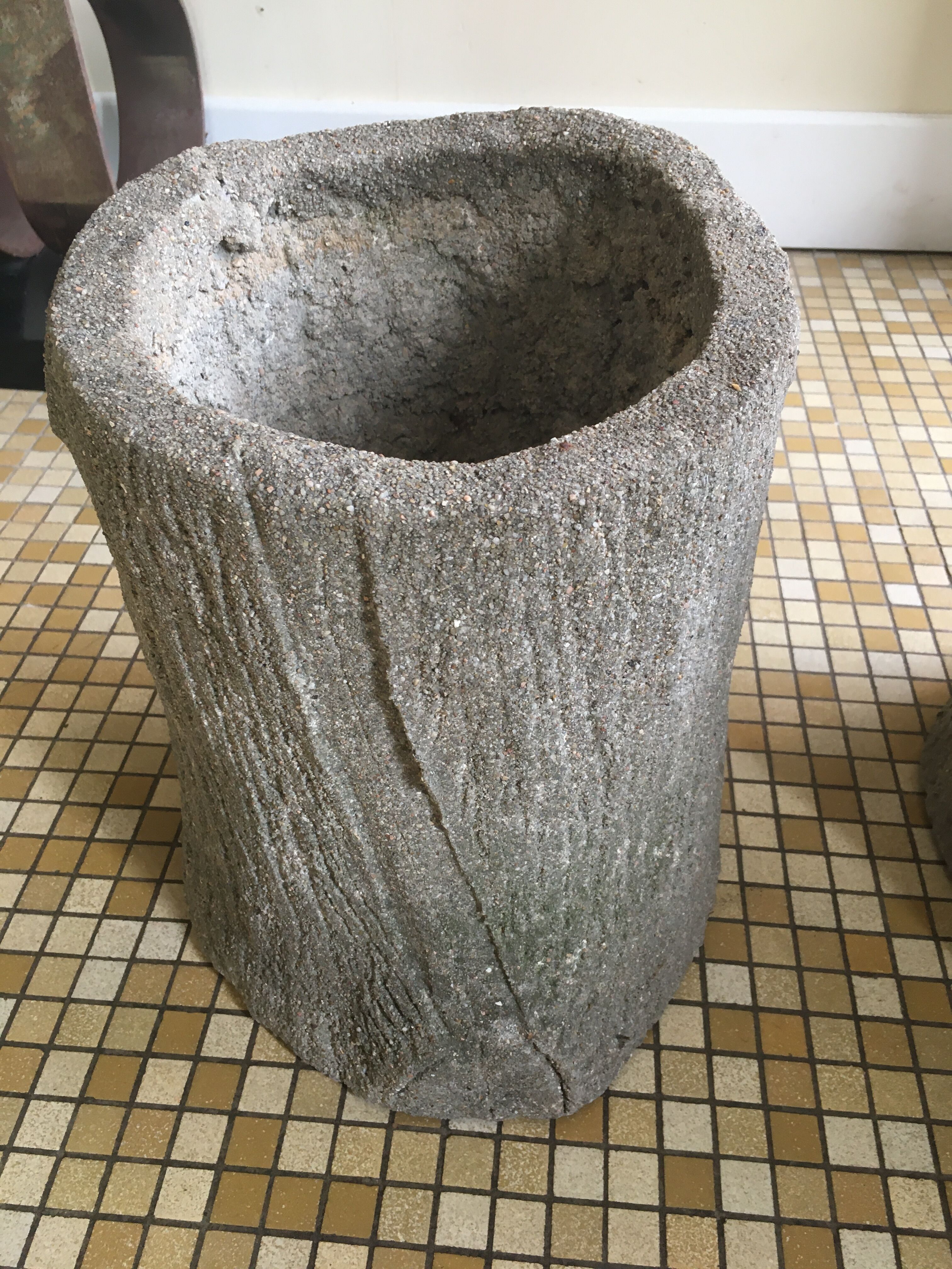 Pair of concrete planters