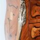 Antique bedside table in rosewood marquetry, Louis XV style
