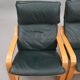 Noboru Nakamura for IKEA — “Points” Armchairs (Pair) — Birch & Leather