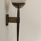 Vintage Art Deco wall light, brass and perspex, France, 1930.