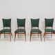 Set of 8 vintage wooden chairs, Italian design of the years 1960/70