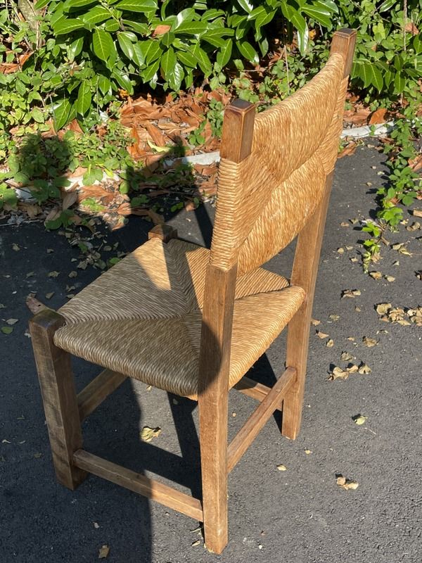 Suite of 6 mulched chairs from the 50s /60s. seat height 44 cm