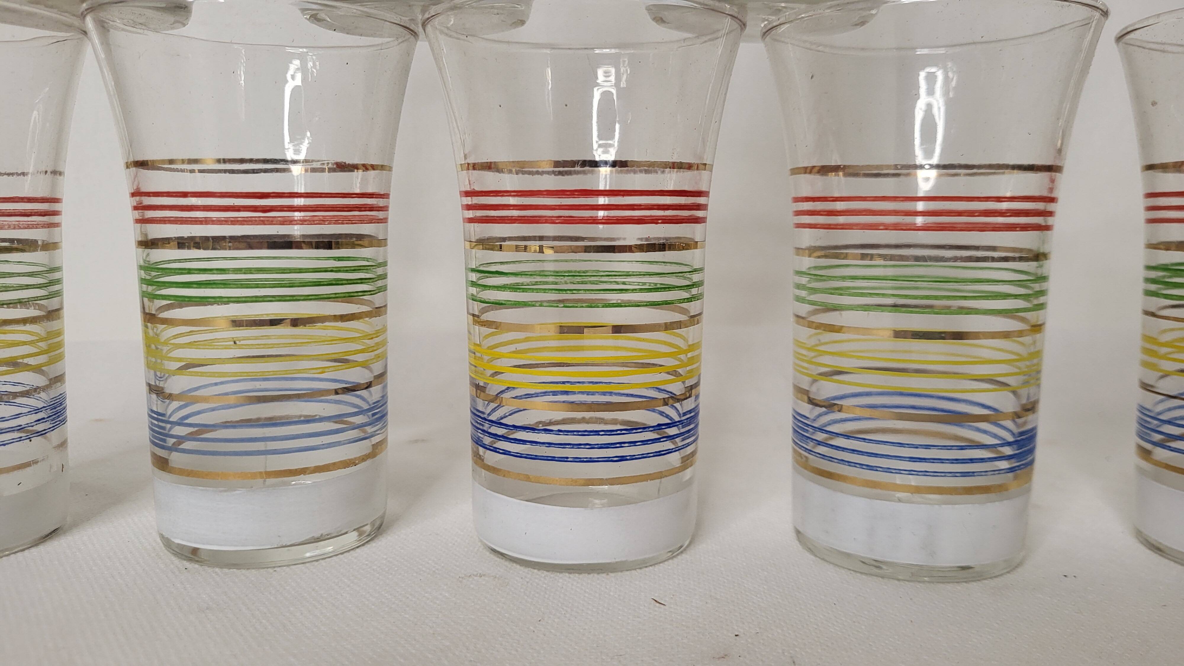 8 water glasses from the 60s