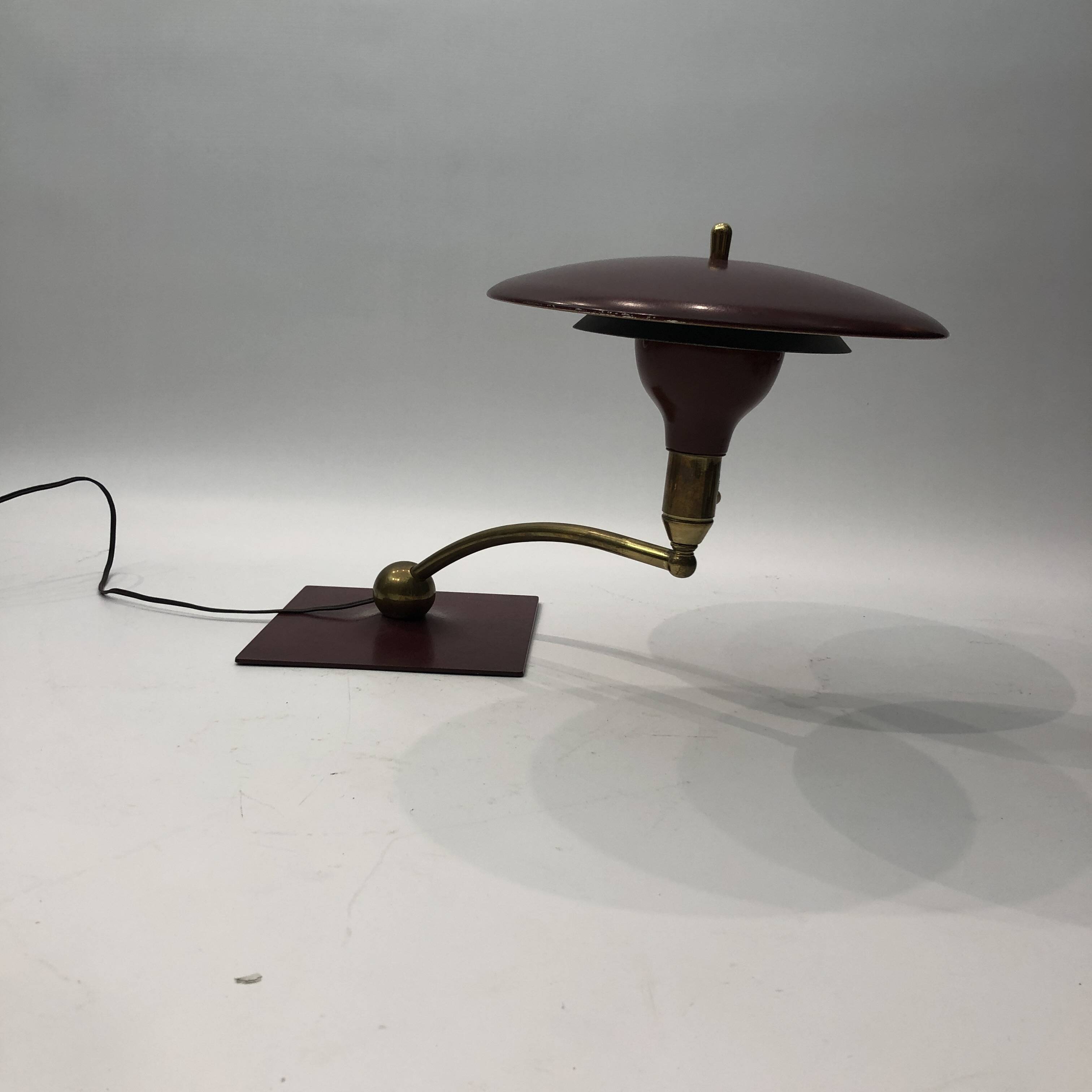 MG Wheeler Brass Desk Table Lamp Midcentury Vintage Retro Regency 1960s