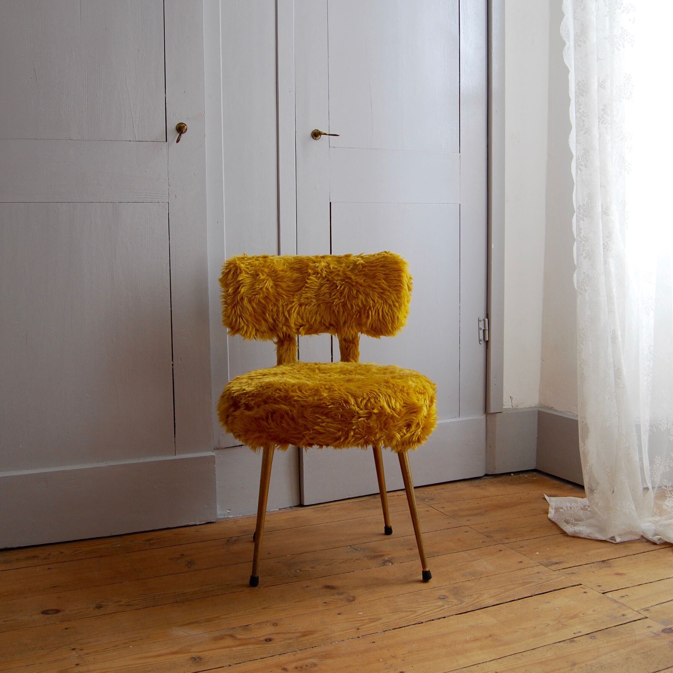 Chair yellow rug