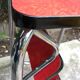 Stool stool red Formica