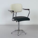 Industrial office chair with armrests by toon de wit for de wit, 1950s | gr