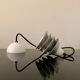Pair of vintage pendant lights - 70s design metal lamps