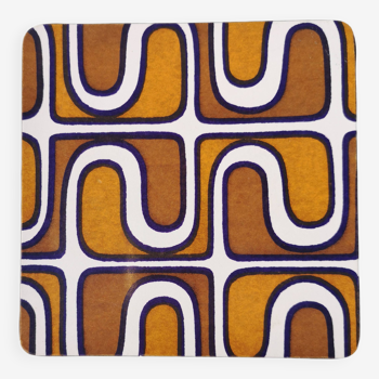 Vintage Formica trivet, psychedelic patterns