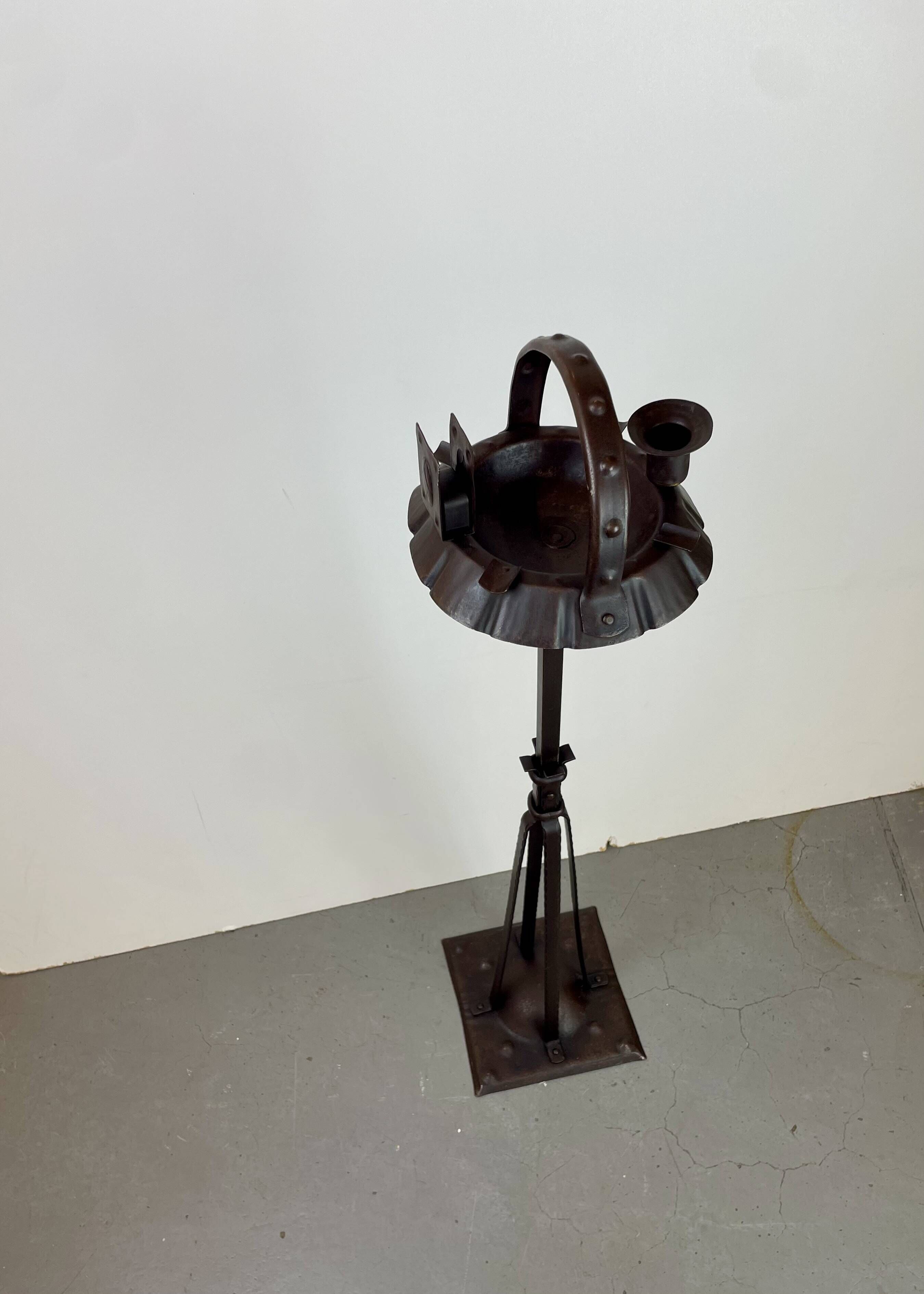 Arts & Crafts Standing Ashtray by Hugo Berger as Goberg, Germany, 1900s