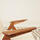 Scandinavian beige boucle armchair modern design rustic oak