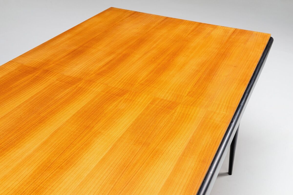 Table à manger T4 Alfred Hendrickx en hêtre Belform Belgique 1958