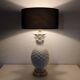 Table lamp ananas ceramic and brass 70s