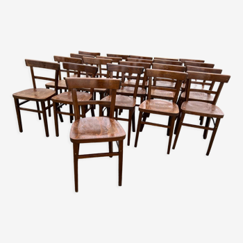 Set of 21 Thonet bistro chairs