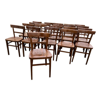 Set of 21 Thonet bistro chairs