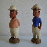 Couple of settlers African statuettes