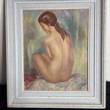 Tableau Albert Genta, femme nue de dos, XXème siècle