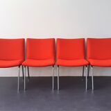 Set of 4 AP 40 Airport Chairs by Hans Wegner for AP Stolen, Denmark 1950's-1960's
