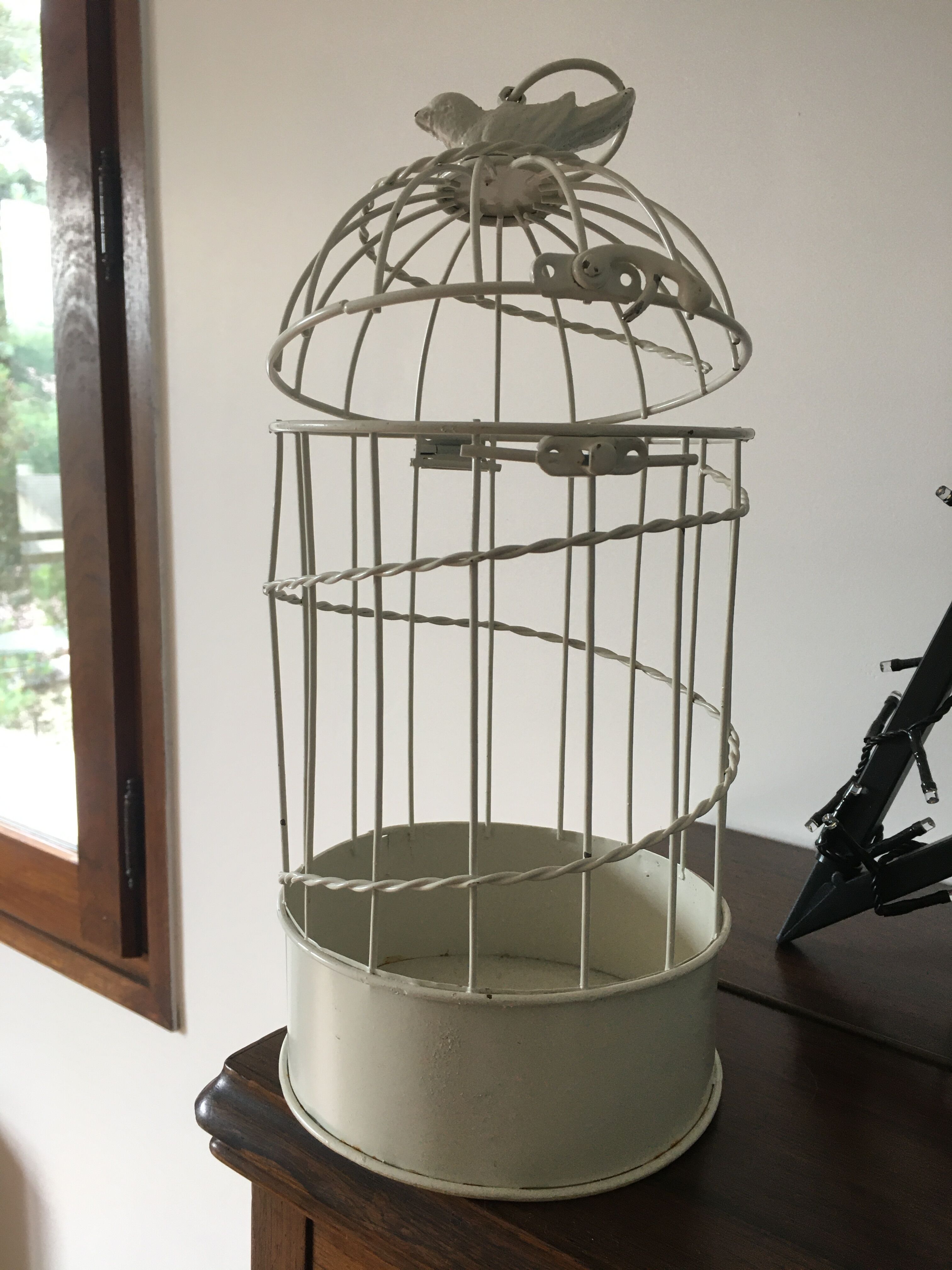 Cage à oiseaux décorative en métal