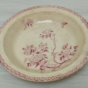 Hollow dish in Gien ironstone, Aubépine rose model
