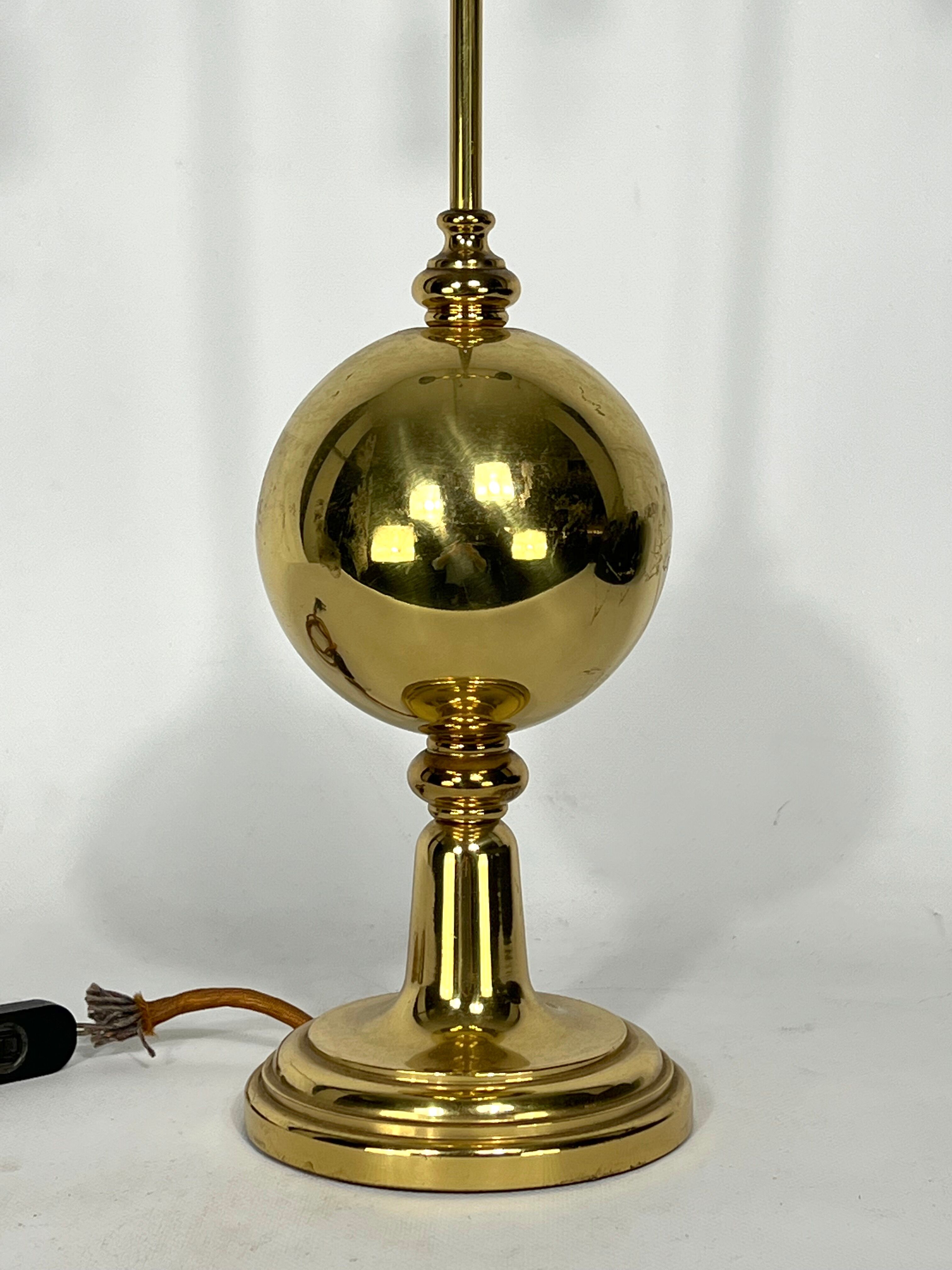 Mid-century Italian brass table lamp from 50s