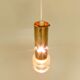 Set of two brass and glass pendant lamps for Örsjö Belysning, Sweden 1960's
