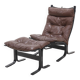 Siesta Lounge Chair and Ottoman by Ingmar Relling for Westnofa Norway 1960s