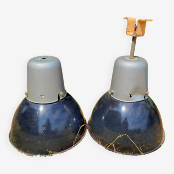 Set of two industrial style lamps