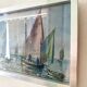 Huile sur bois, années 40 sous verre