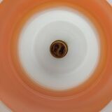 Vintage suspension lamp in white and orange opaline