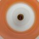 Vintage suspension lamp in white and orange opaline