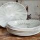 Nine earthenware plates from Salins-les-Bains vintage