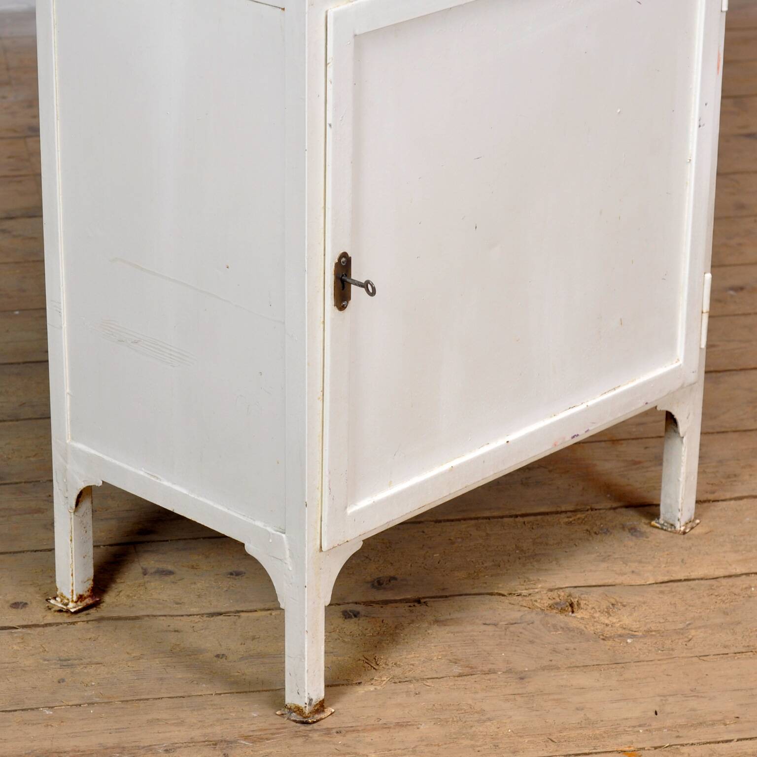 Vintage iron medical cabinet, 1950s