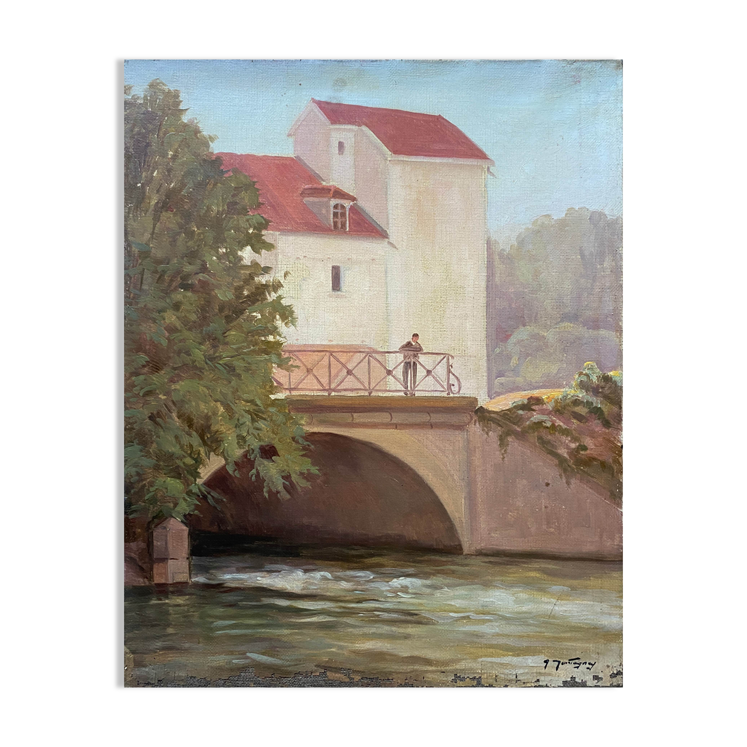 HST painting "The Bridge animated" by Gaetan Montagney