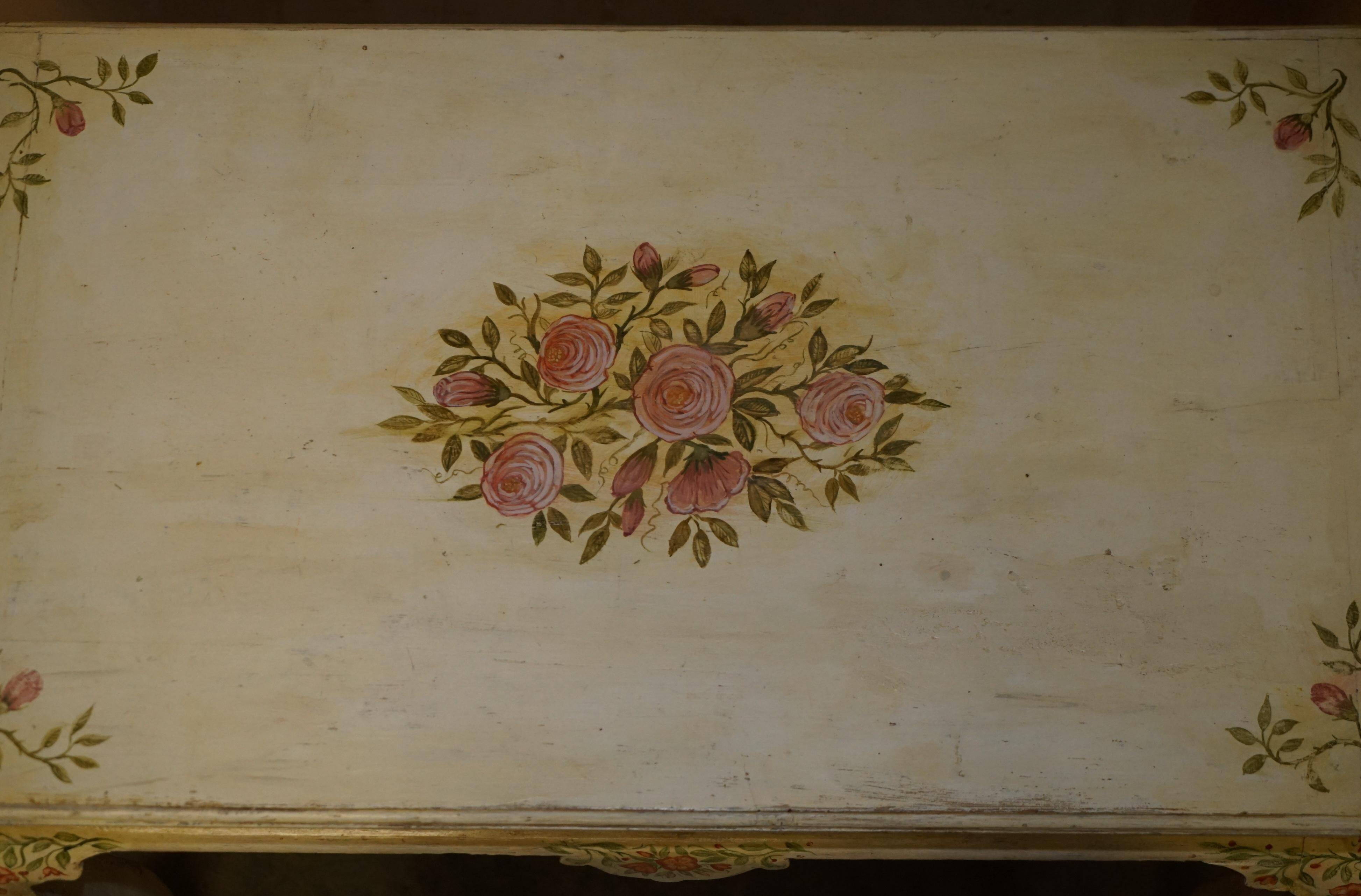 Victorian Georgian style bureau, hand-painted circa 1860.