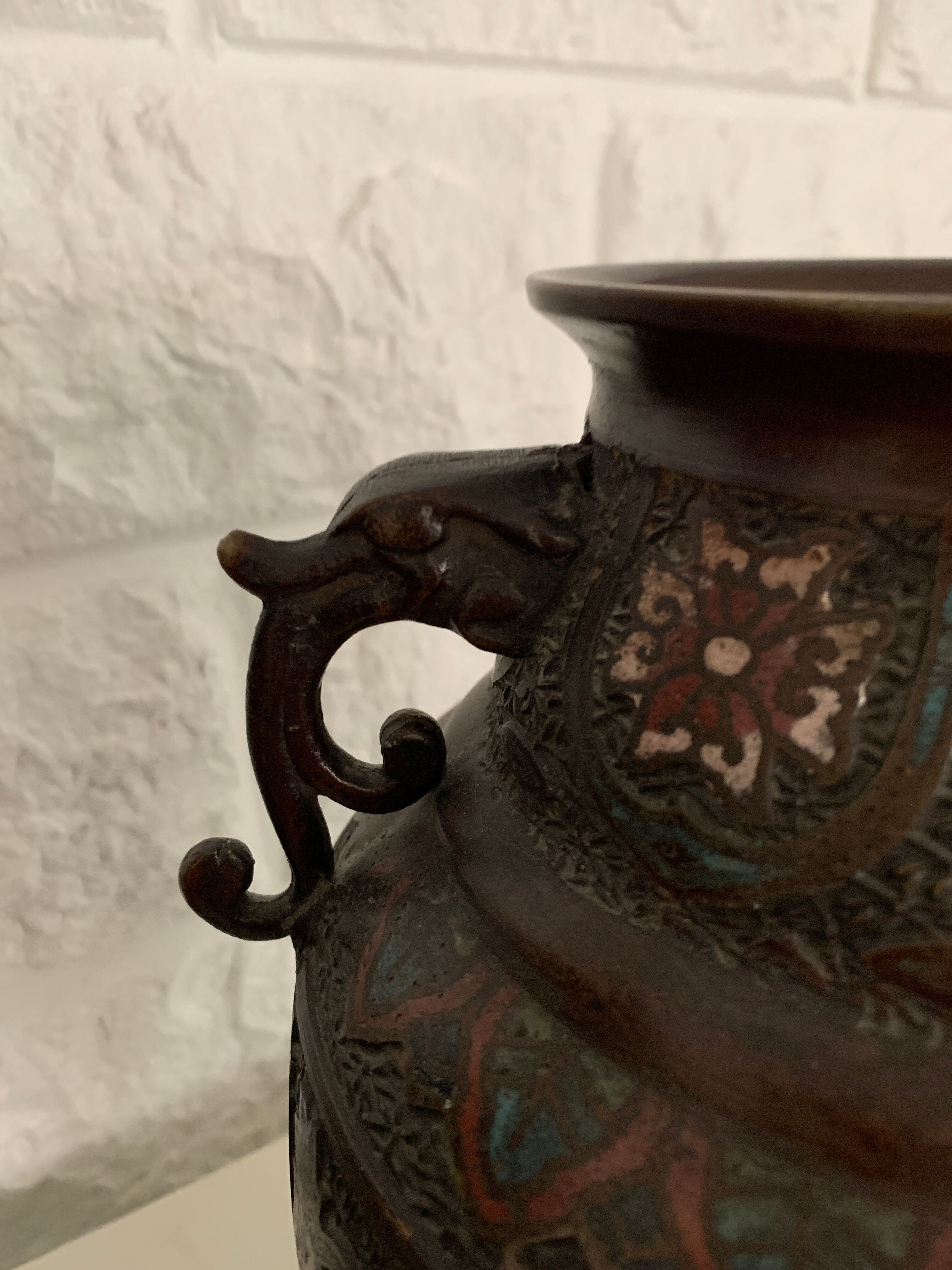 Pair of bronze vases