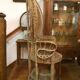 Large Emmanuelle chair in wicker and rattan Era 1970