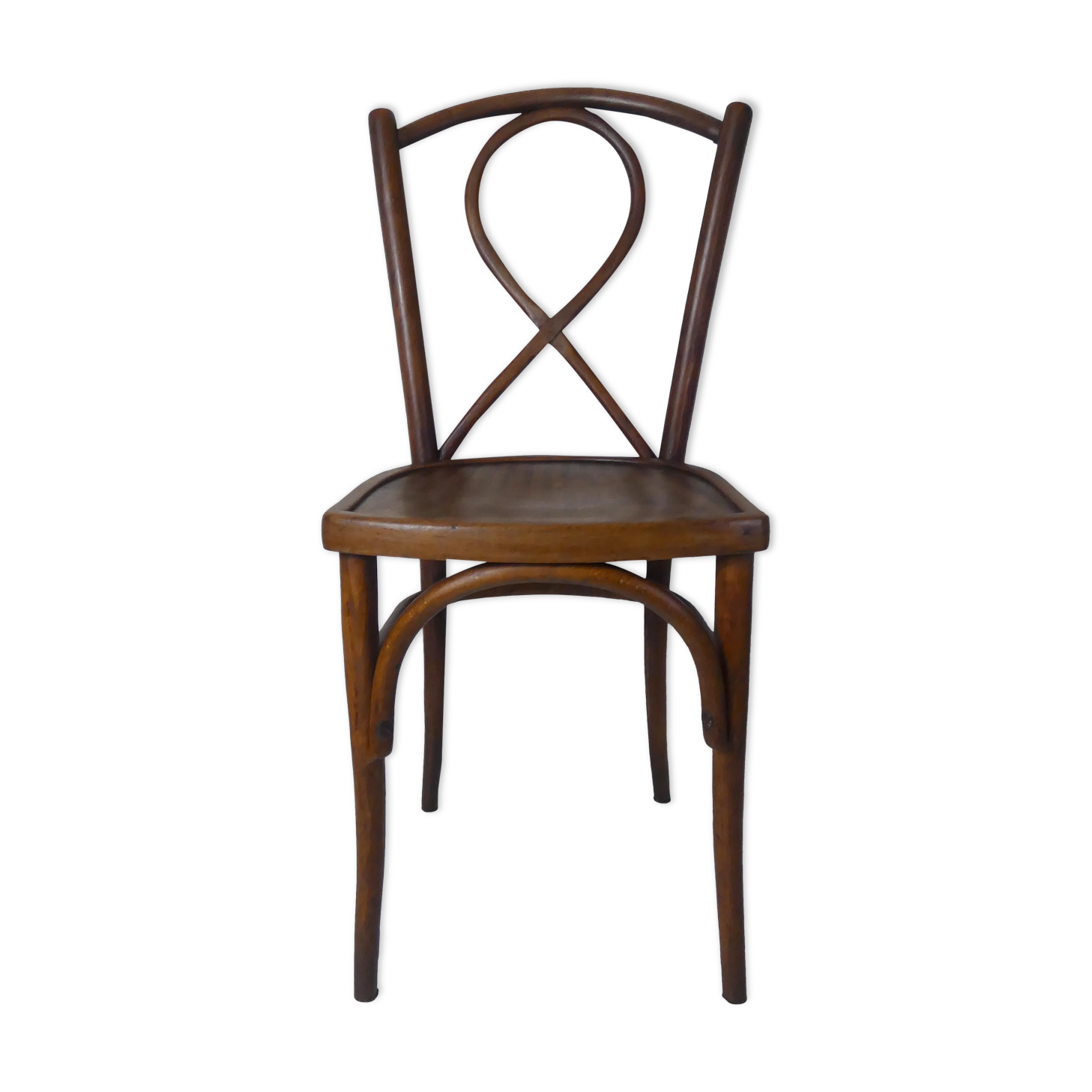 Old curved wooden bistro chair