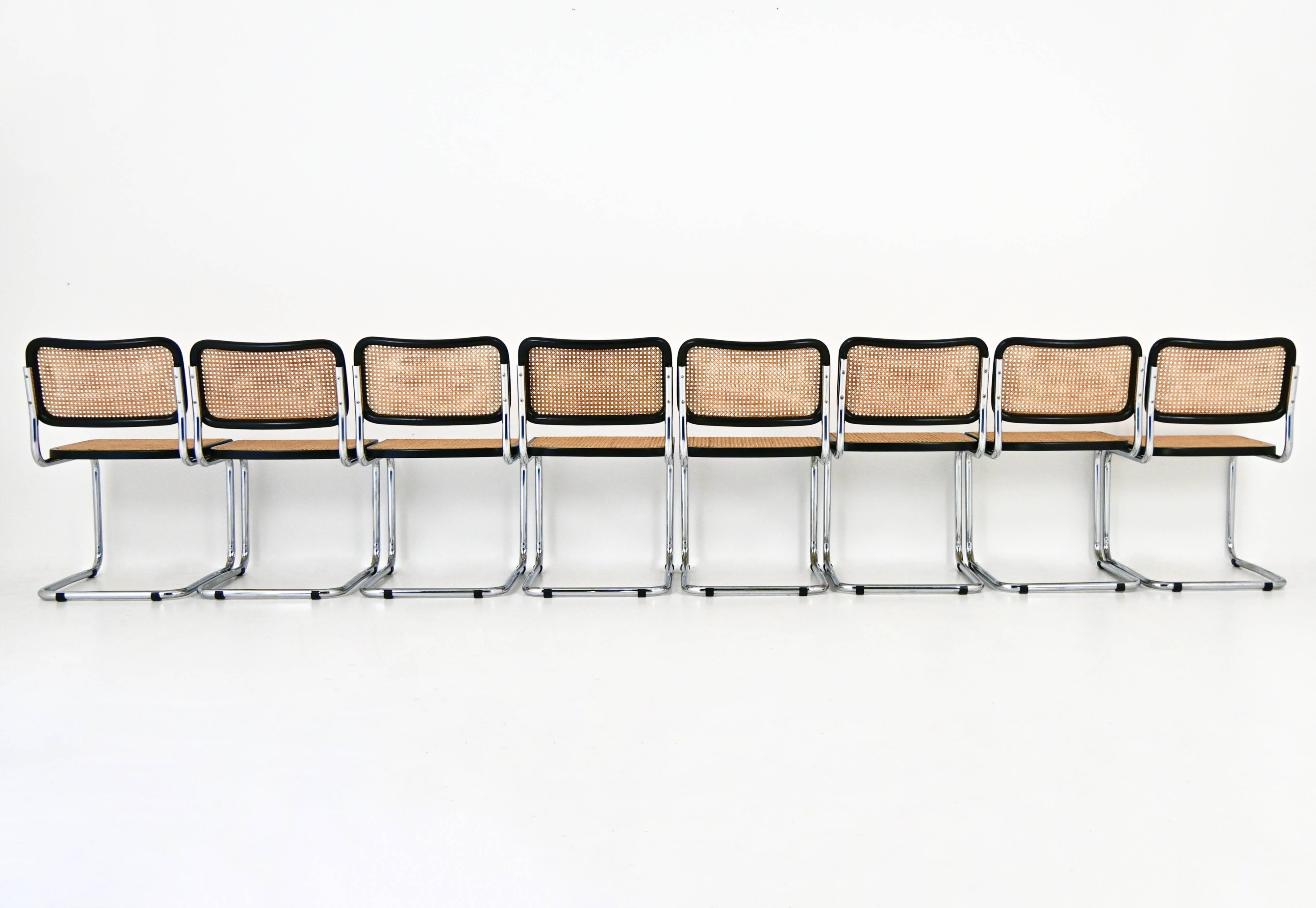 Set of 8 Dining Chairs Style B32 by Marcel Breuer