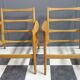 Black velvet-like fabric chairs in beech frame 1960s