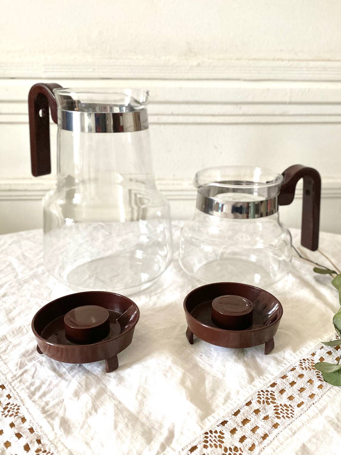 Vintage Pyrex glass teapot coffee pot carafes
