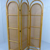 Rattan & wicker folding screen, 1980’s