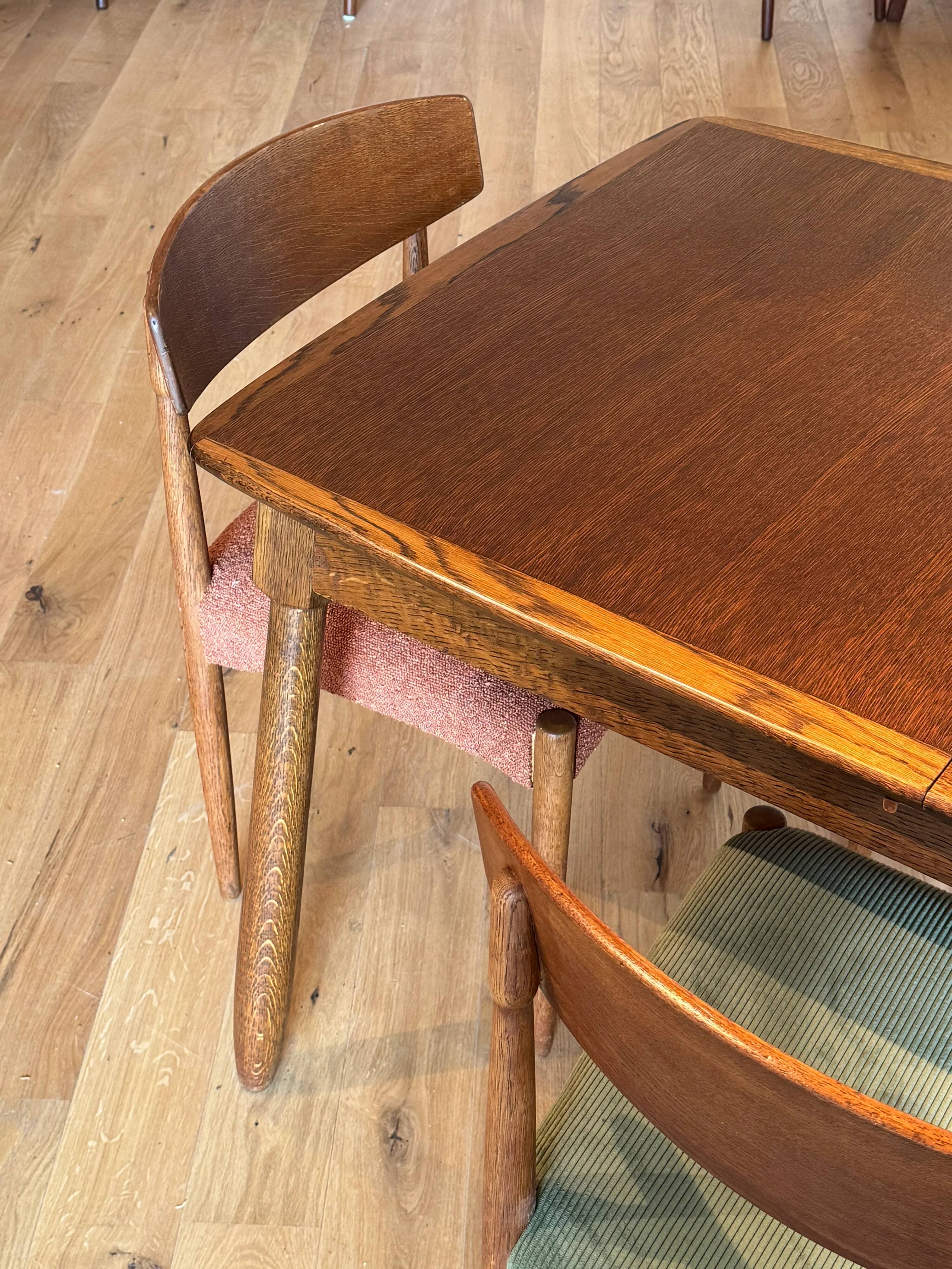 Vintage Scandinavian oak table "Mette"