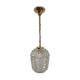 Vintage molded glass pendant lamp from the 50s/60s