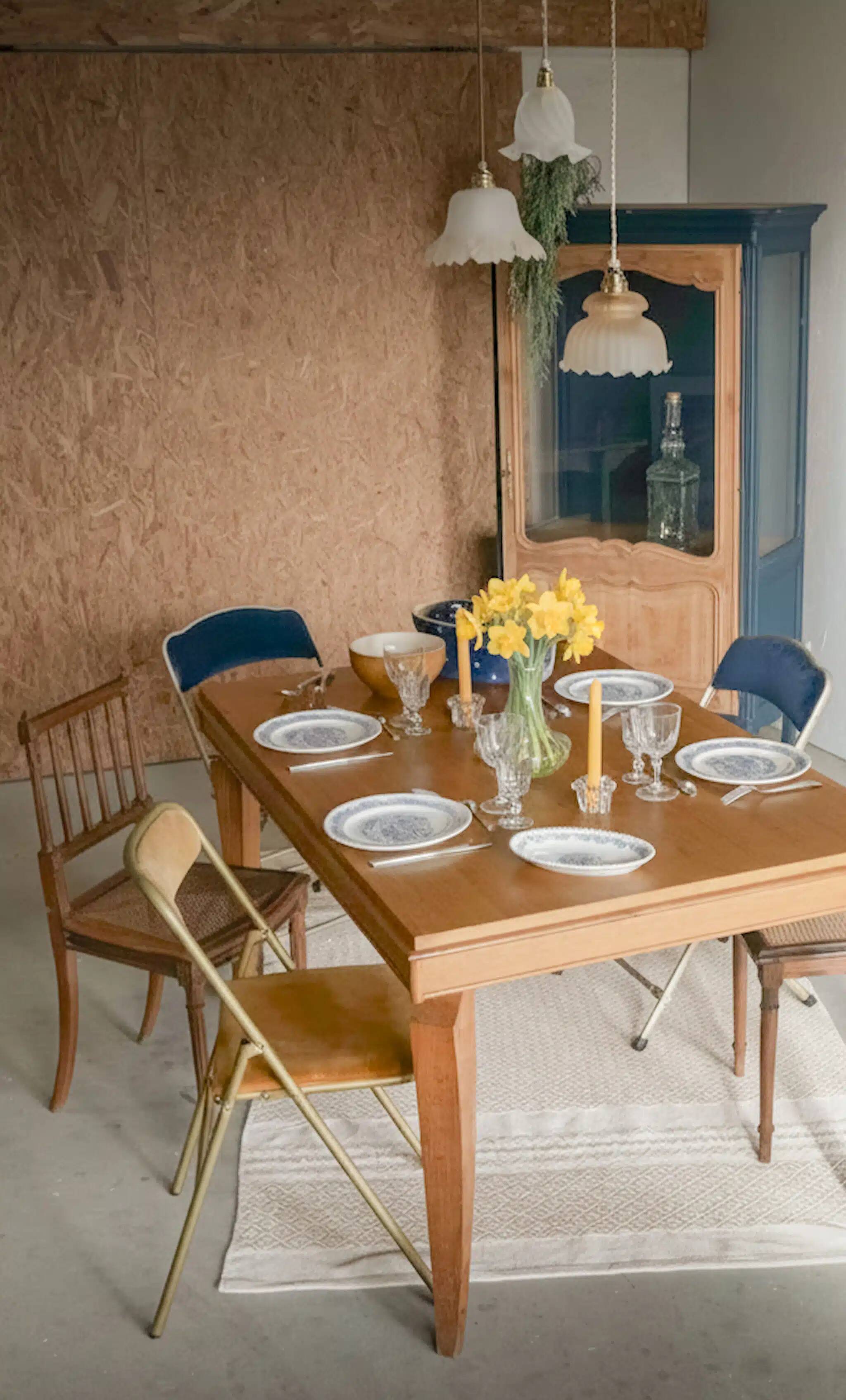 Solid oak table "Atlas"